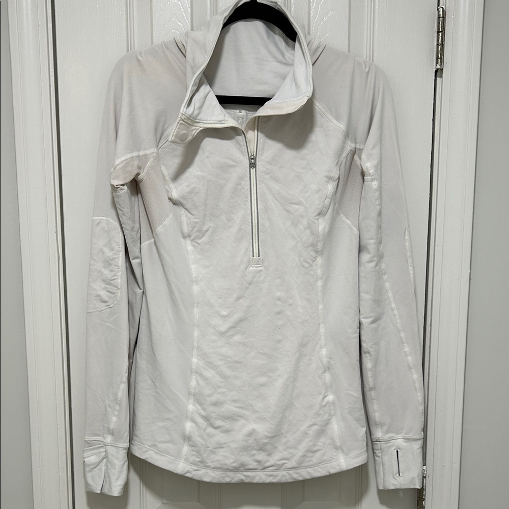 lululemon athletica White Half-Zip Hoodie